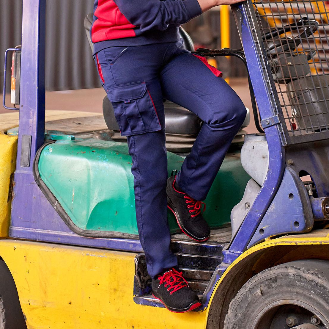 TWO-TONE STRETCH TROUSERS