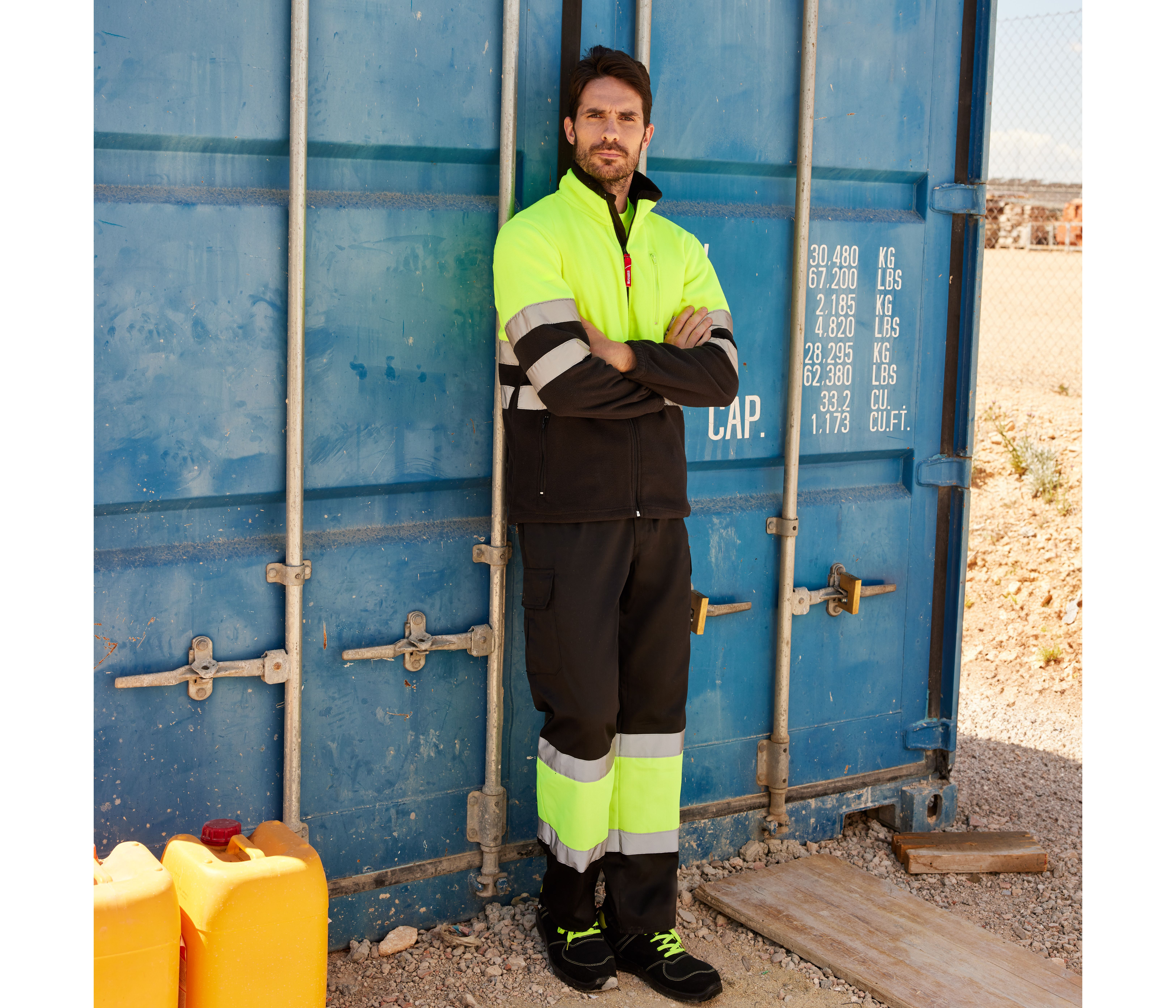 TWO-TONE HIGH VISIBILITY FLEECE JACKET