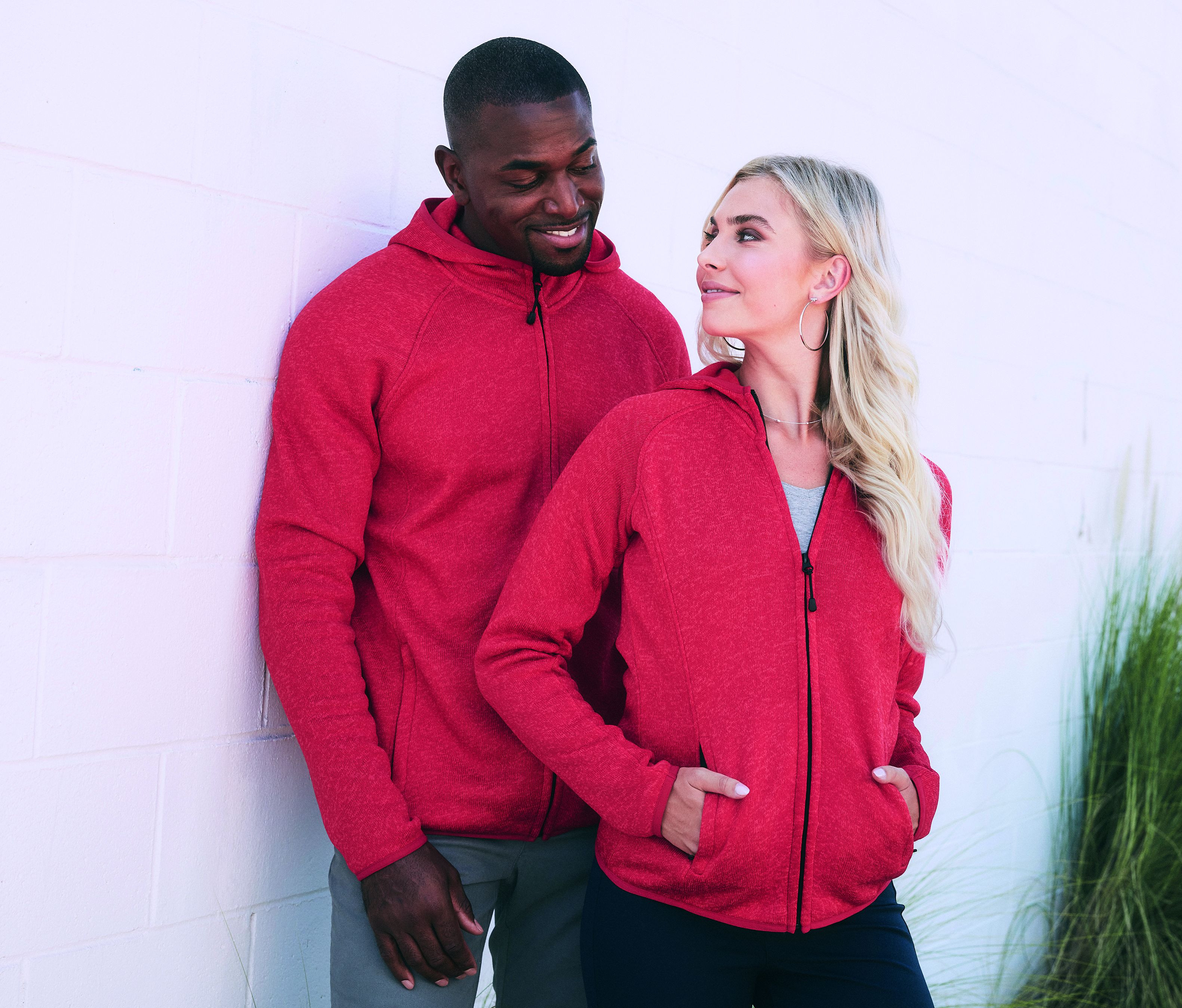 LUX HOODED KNIT FLEECE JACKET FOR MEN