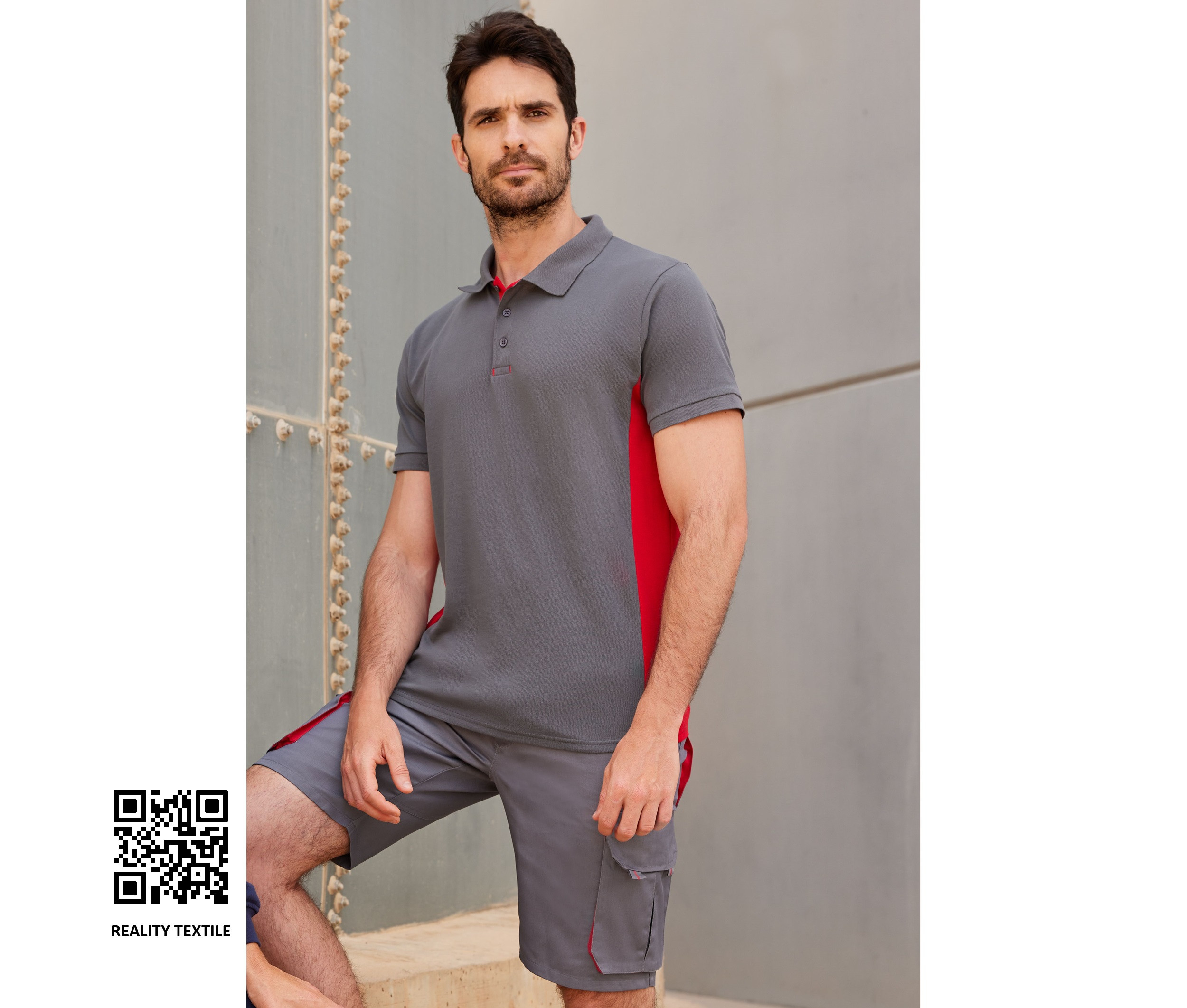 TWO-TONE MULTI-POCKET BERMUDA SHORTS