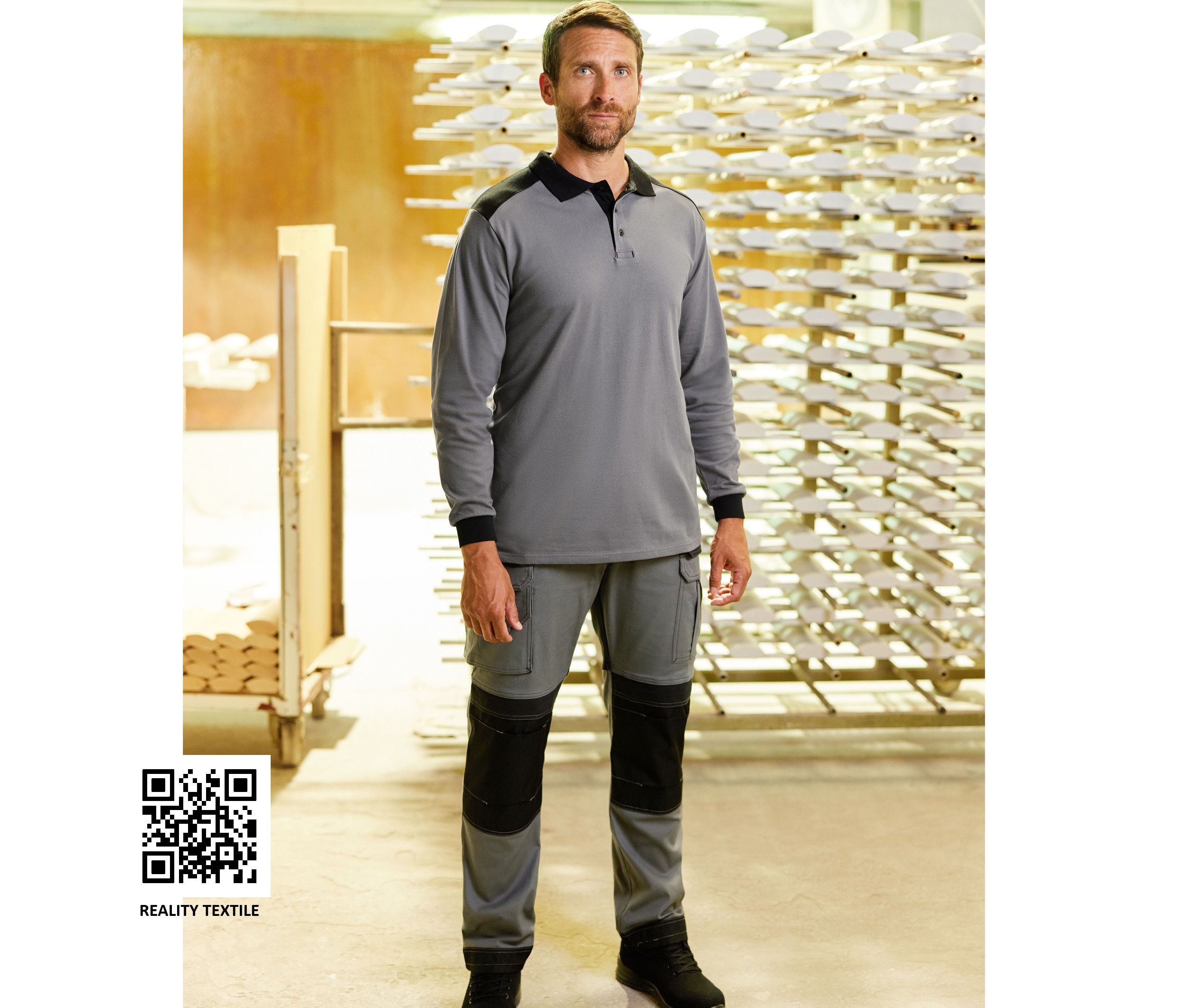 TWO-TONE MULTI-POCKET TROUSERS