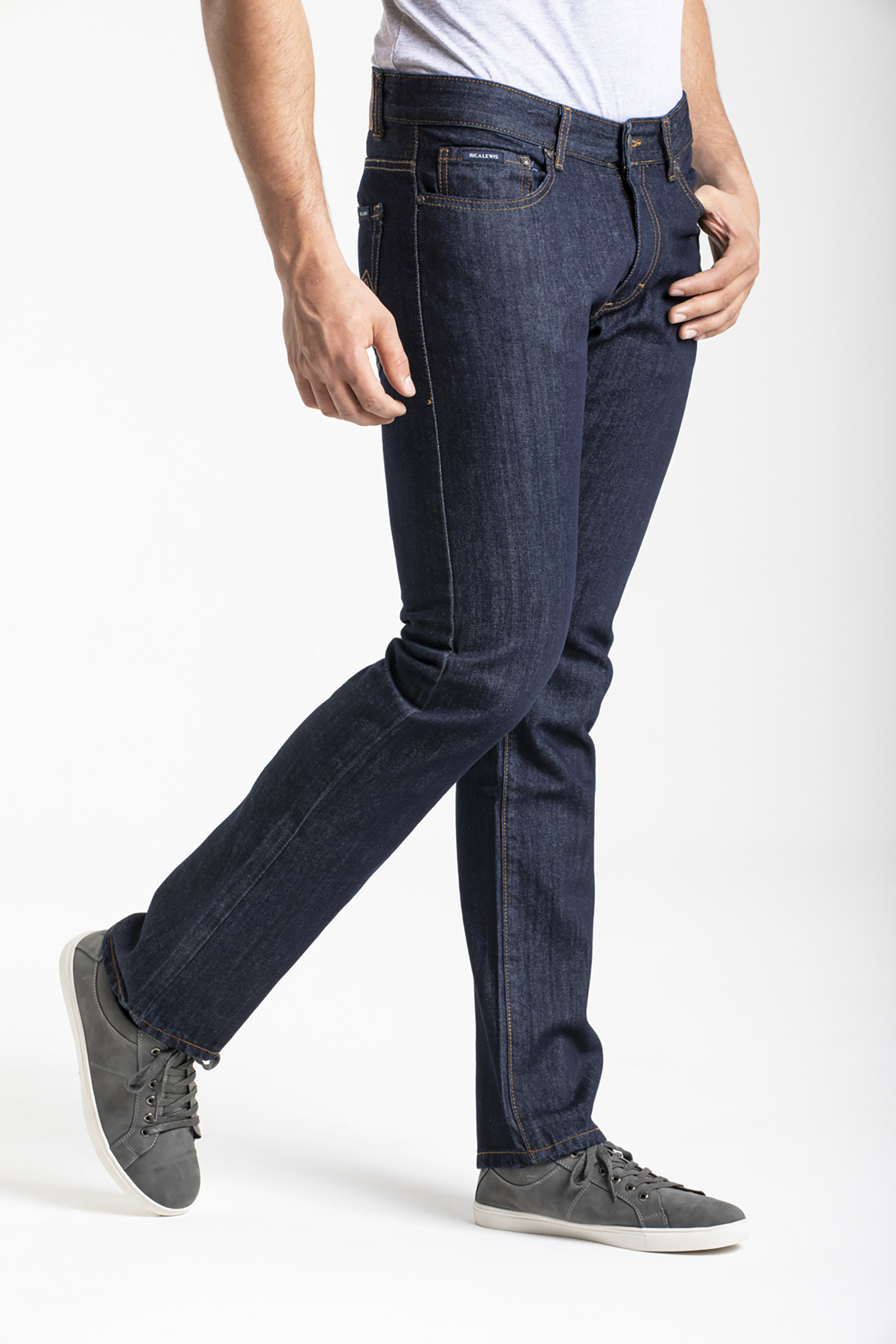 MEN'S WASHED STRAIGHT LEG FIT JEANS