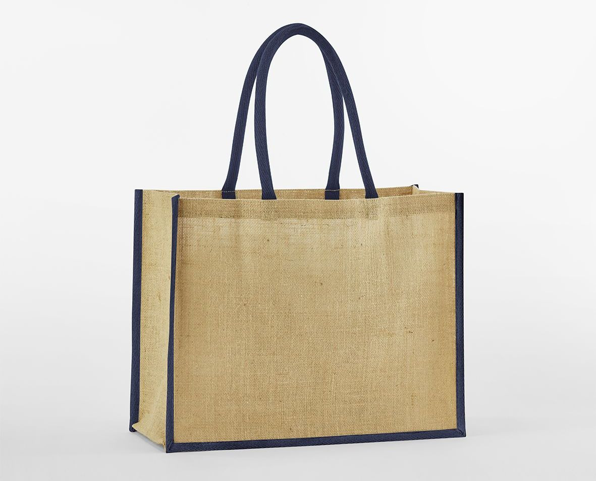 NATURAL STARCHED JUTE CLASSIC SHOPPER