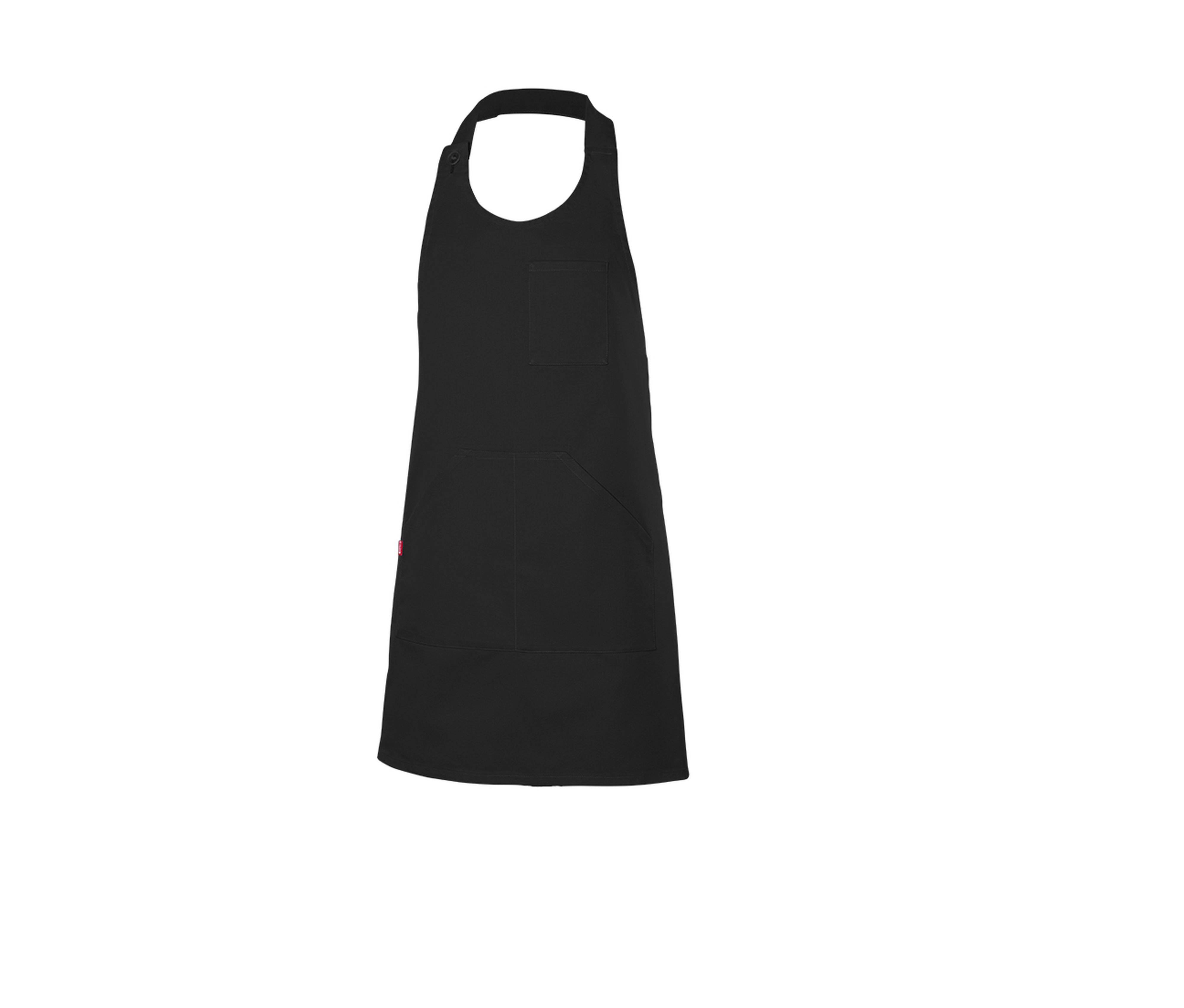 SHORT BUTTONED BIB APRON