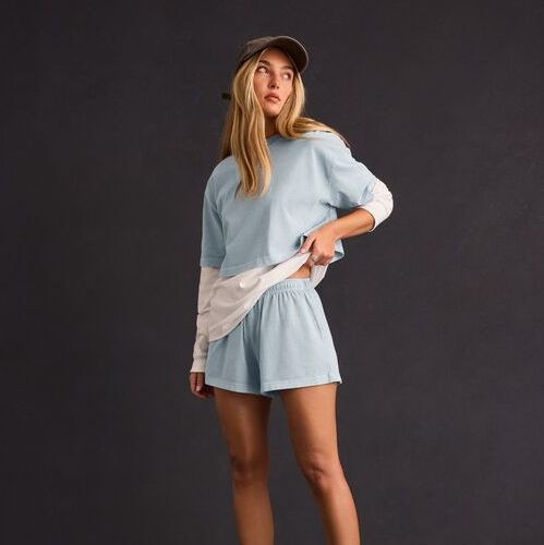 WOMEN'S HEAVYWEIGHT WASHED CROPPED TEE