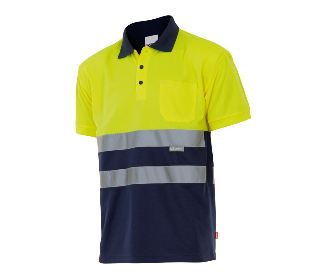 TWO-TONE HIGH VISIBILITY SHORT SLEEVE POLO SHIRT