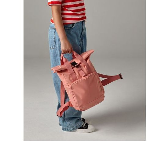 RECYCLED MINI TWIN HANDLE ROLL-TOP LAPTOP BACKPACK