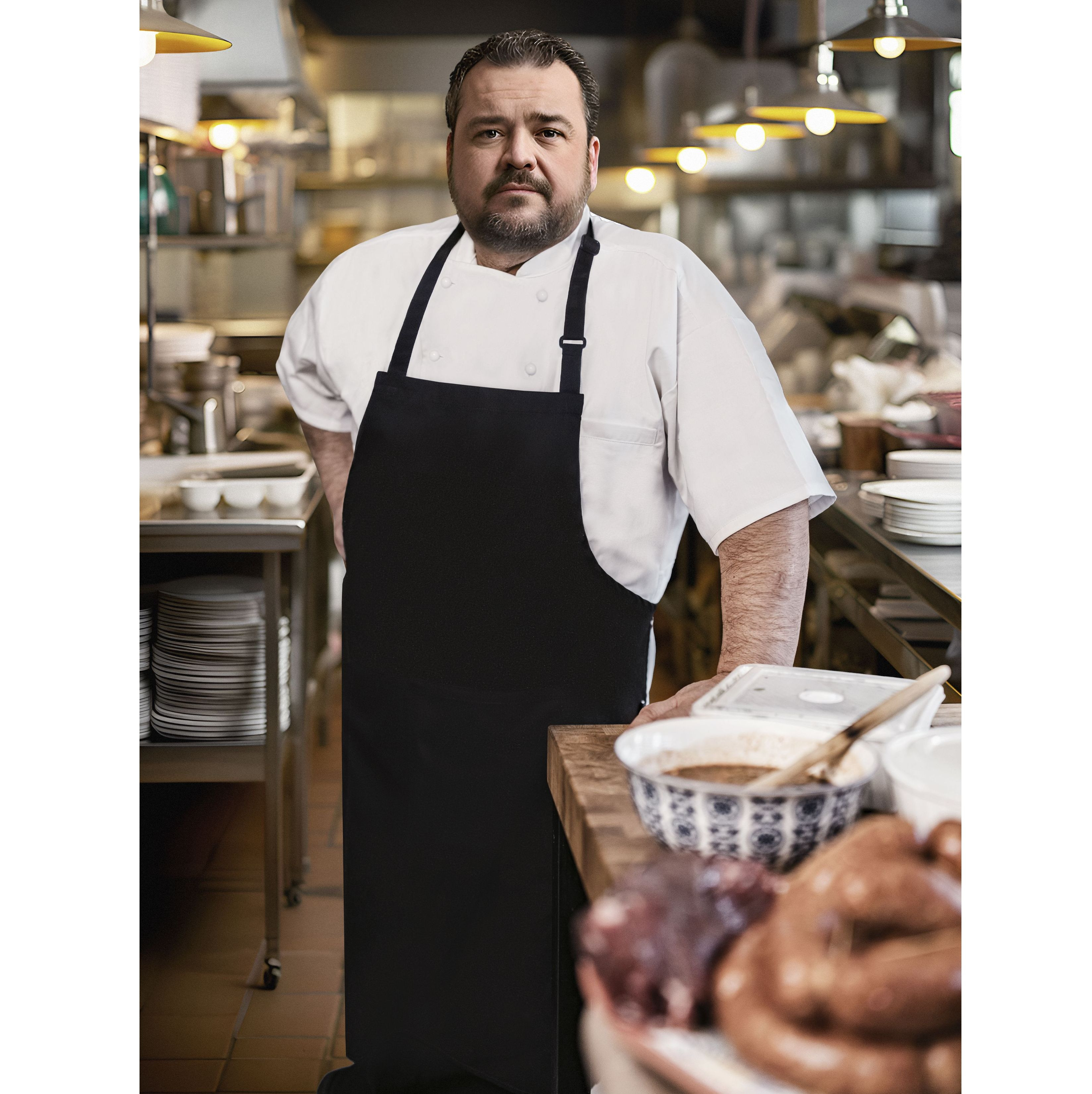 XXL OVERSIZED BIB APRON BASIC WITH BUCKLE AND POCKET