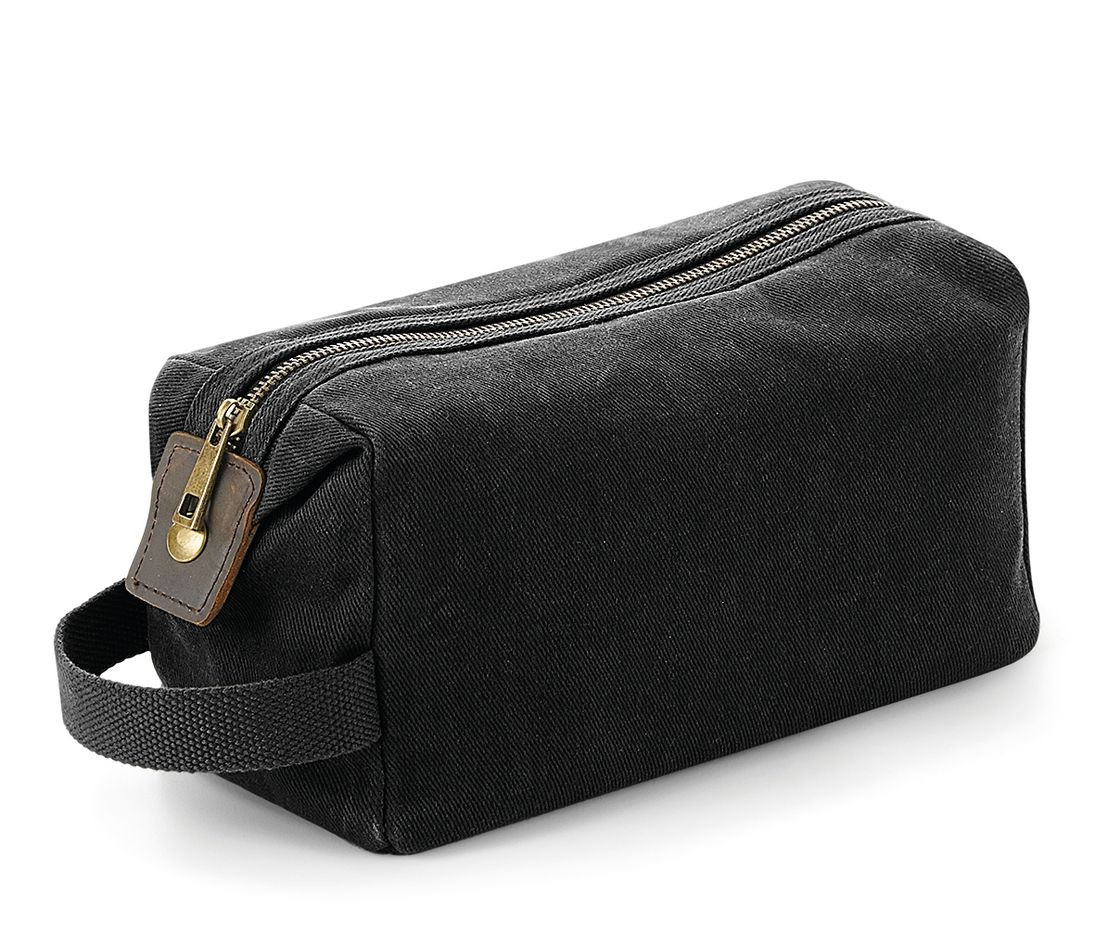 HERITAGE WAXED CANVAS WASH BAG