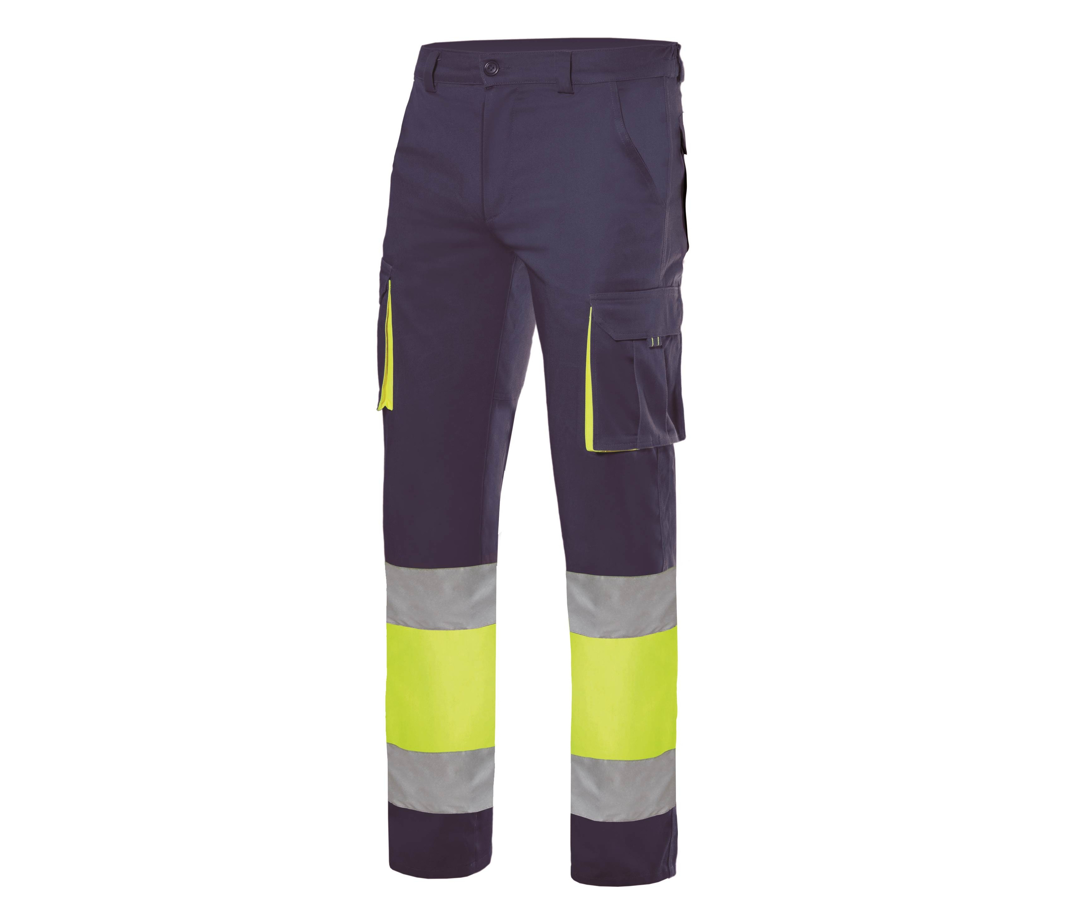 TWO-TONE HIGH VISIBILITY MULTI-POCKET STRETCH TROUSERS