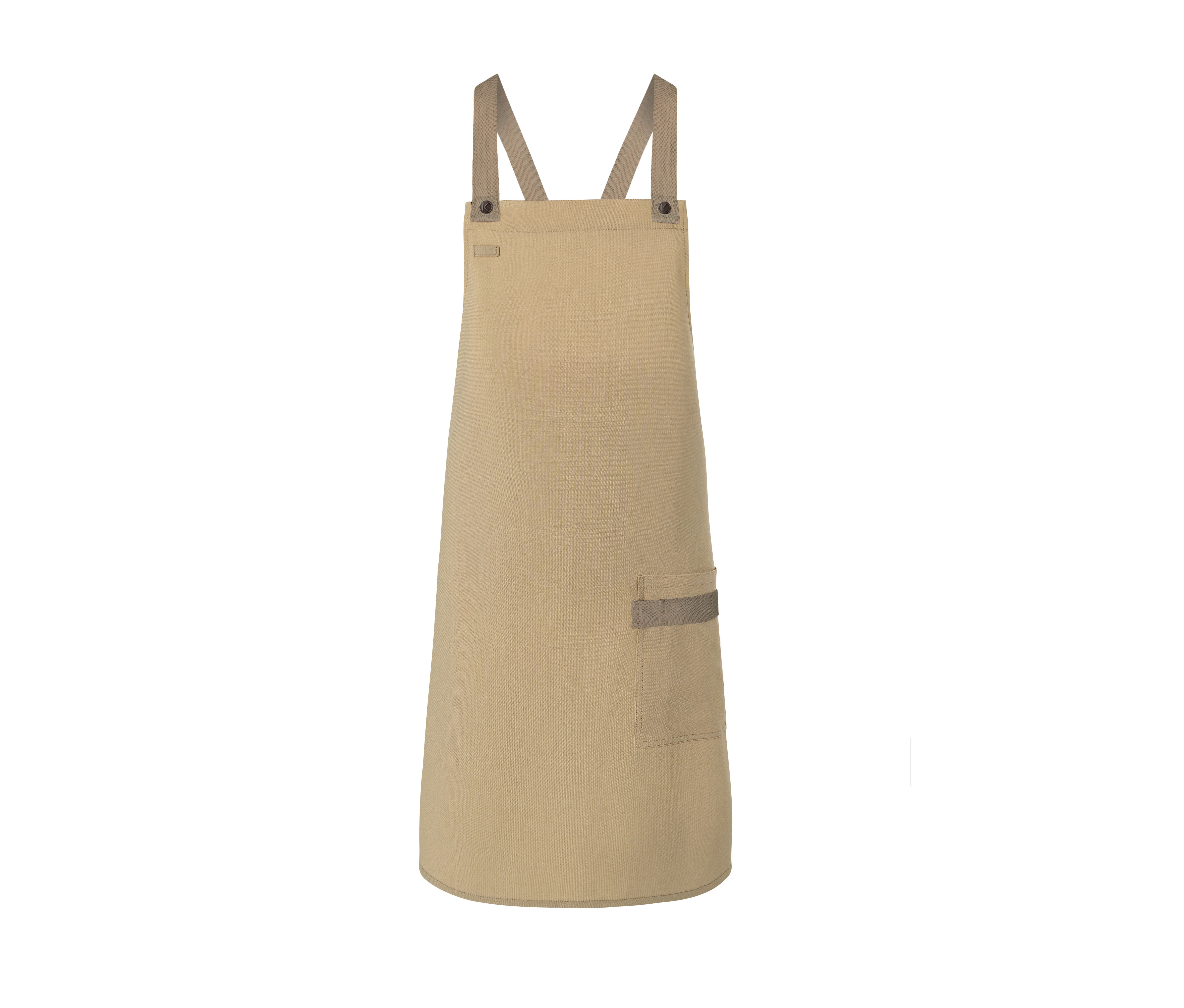 Bib Apron Urban-Look with Cross Straps and Pocket