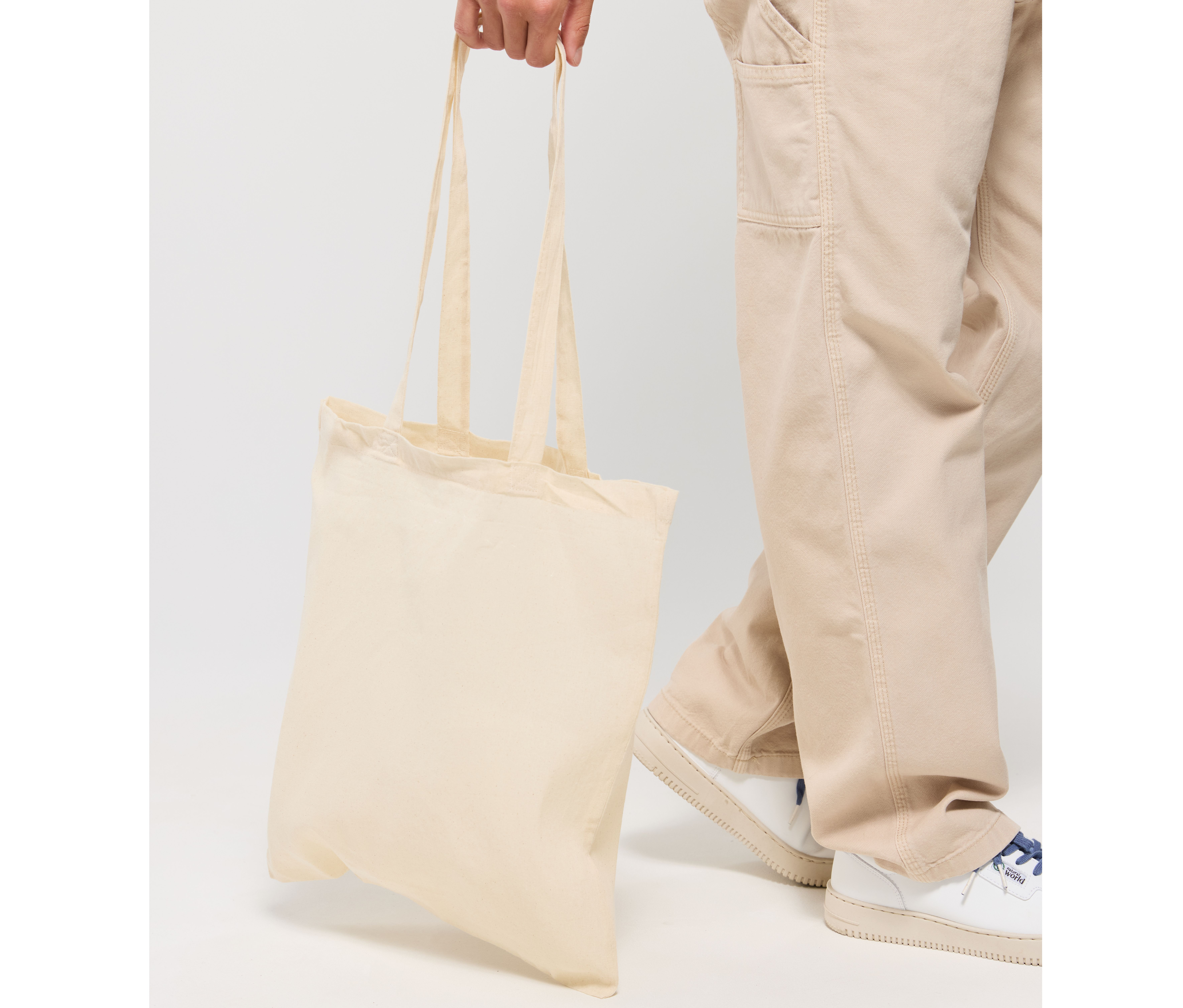 COTTON LARGE HANDLE SHOPPER
