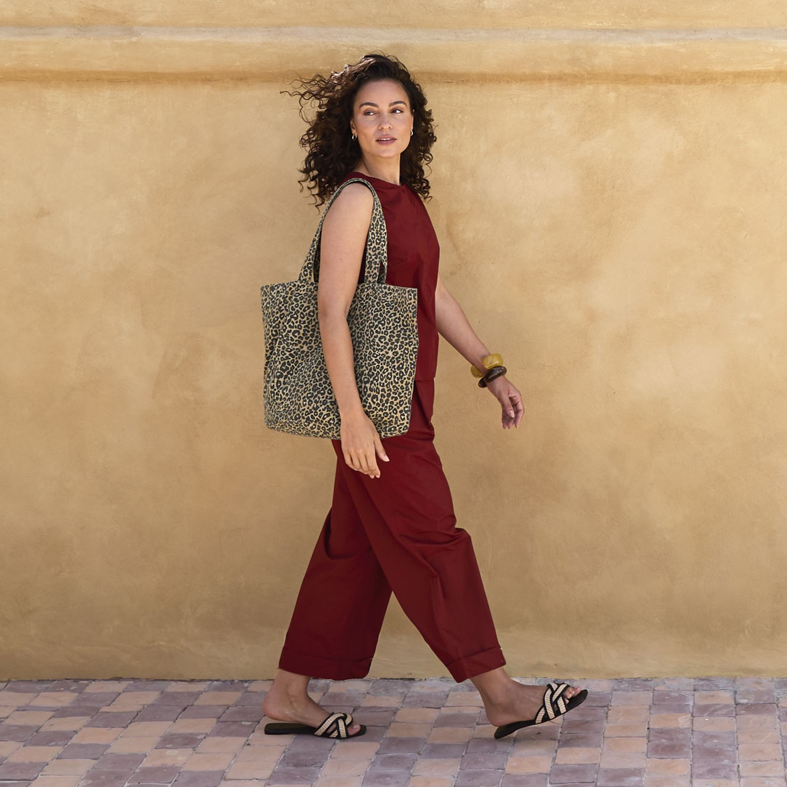 LEOPARD PRINT CANVAS SHOPPER