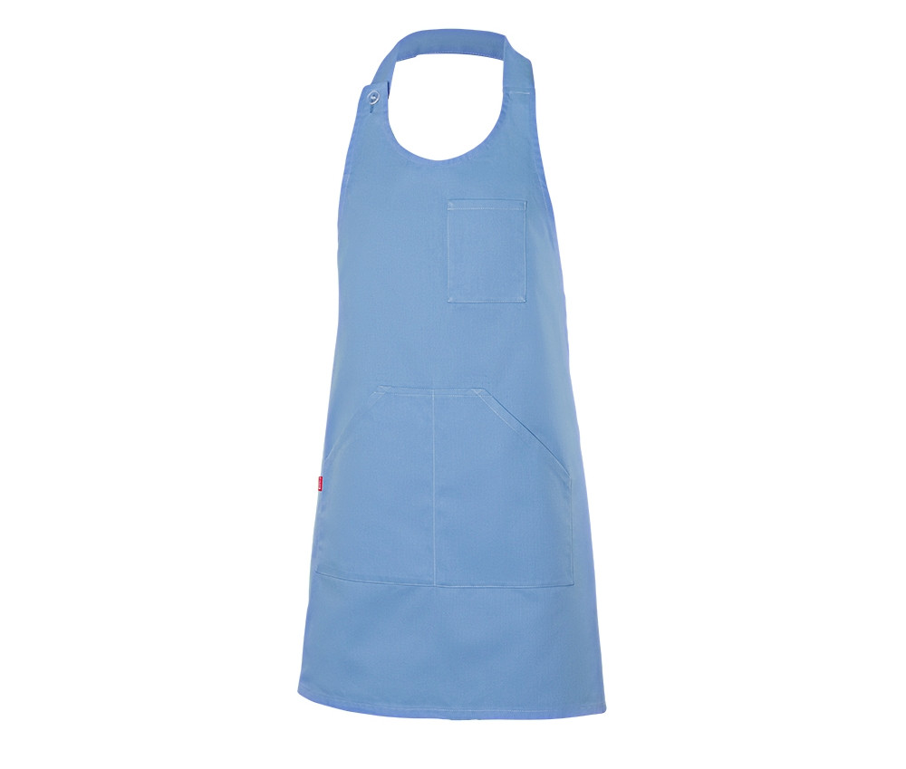 SHORT BUTTONED BIB APRON