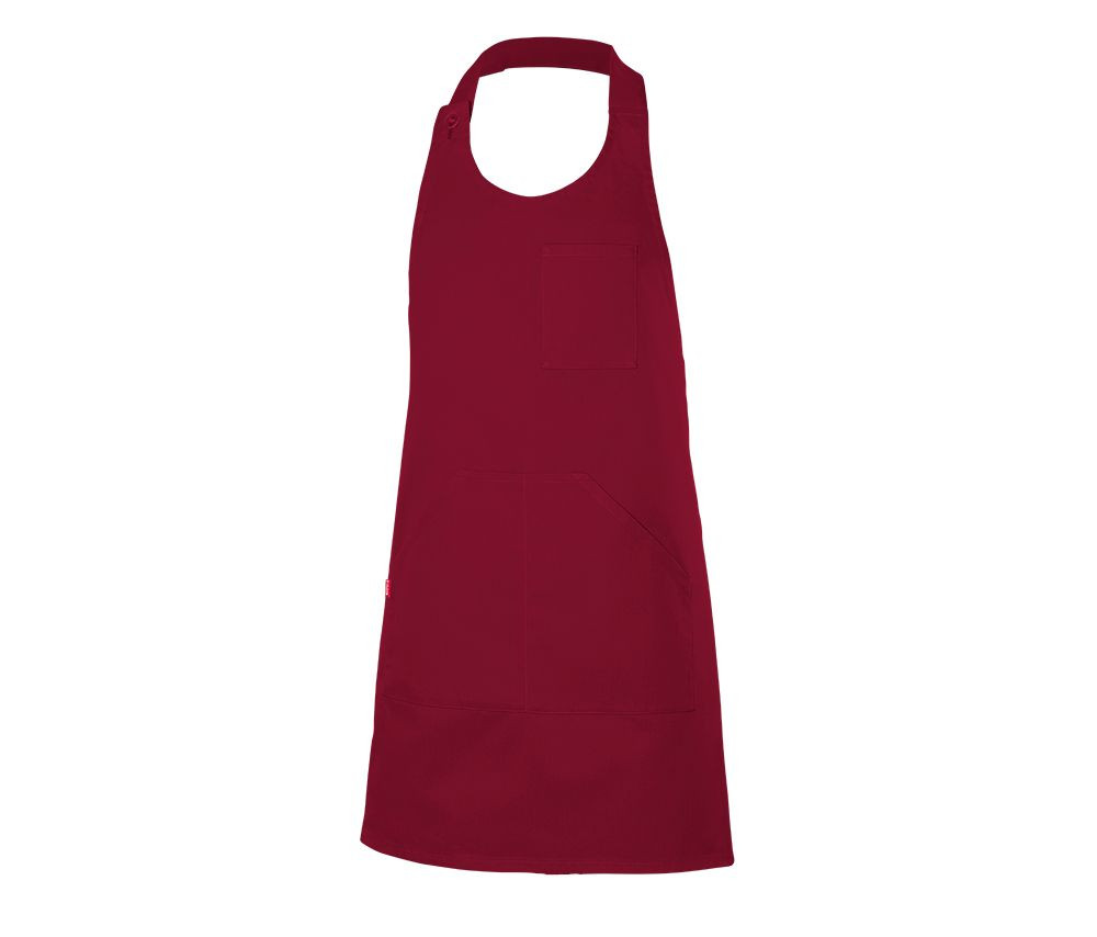 SHORT BUTTONED BIB APRON