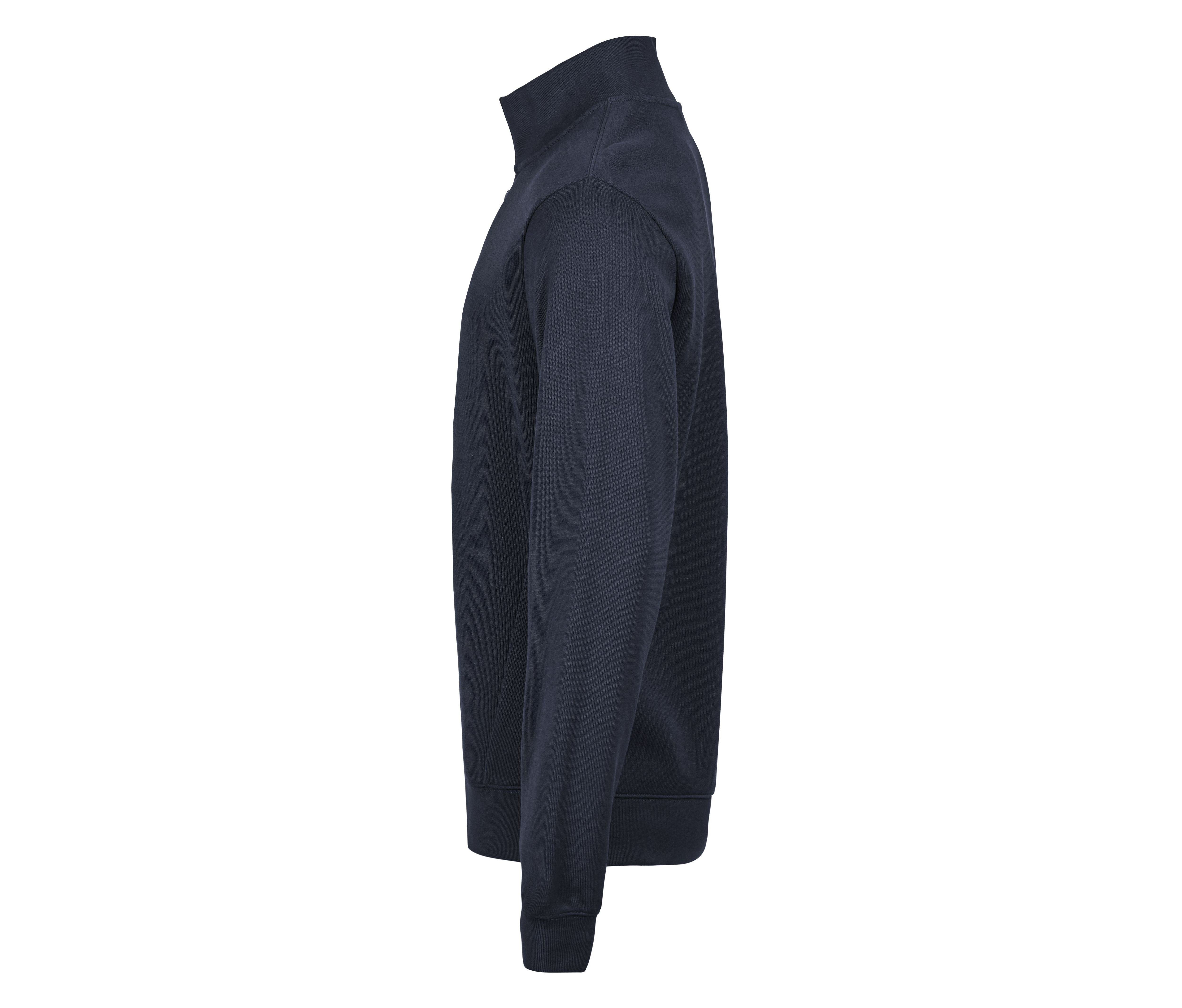 RIBBED INTERLOCK HALF ZIP