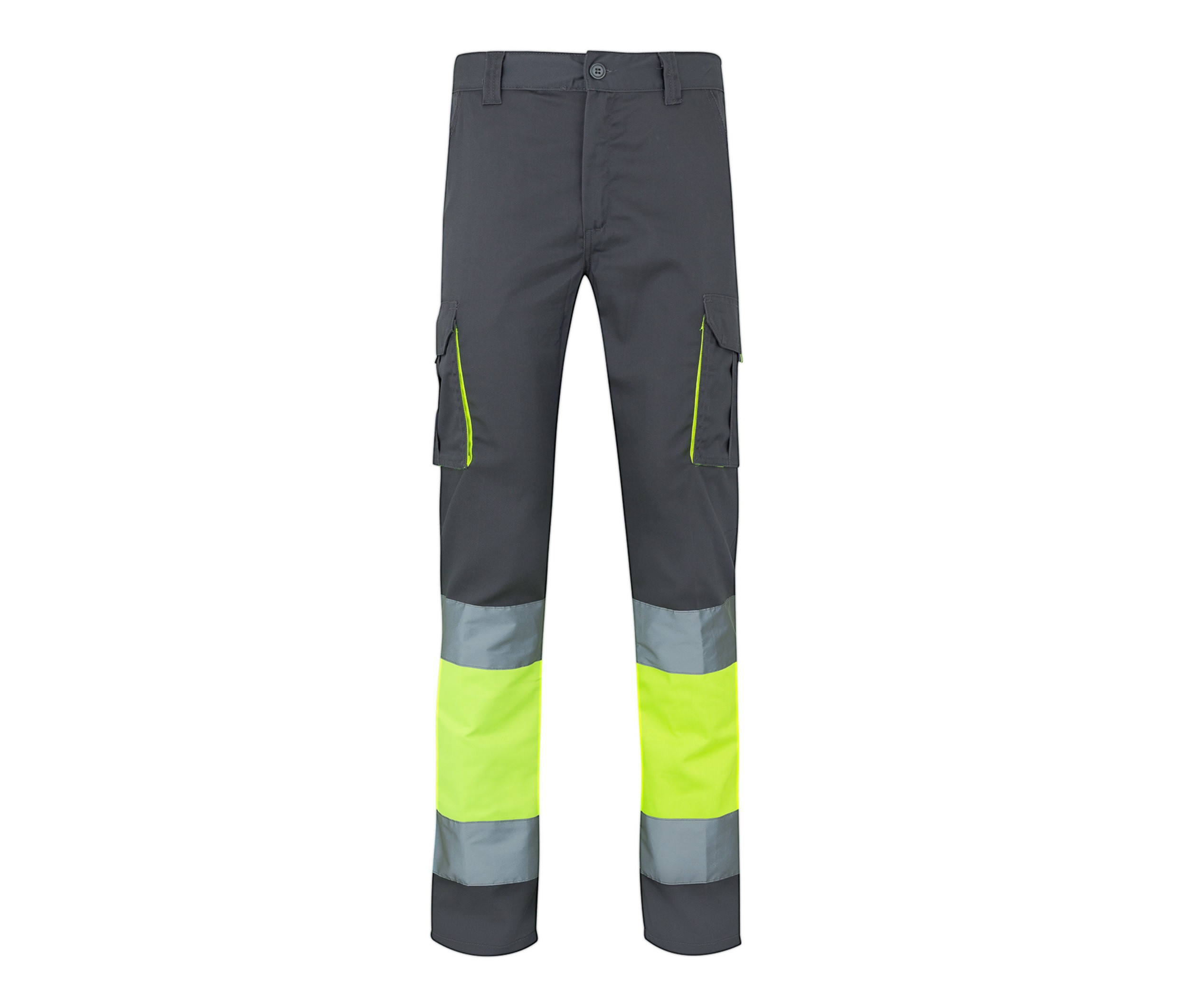 TWO-TONE HIGH VISIBILITY MULTI-POCKET STRETCH TROUSERS