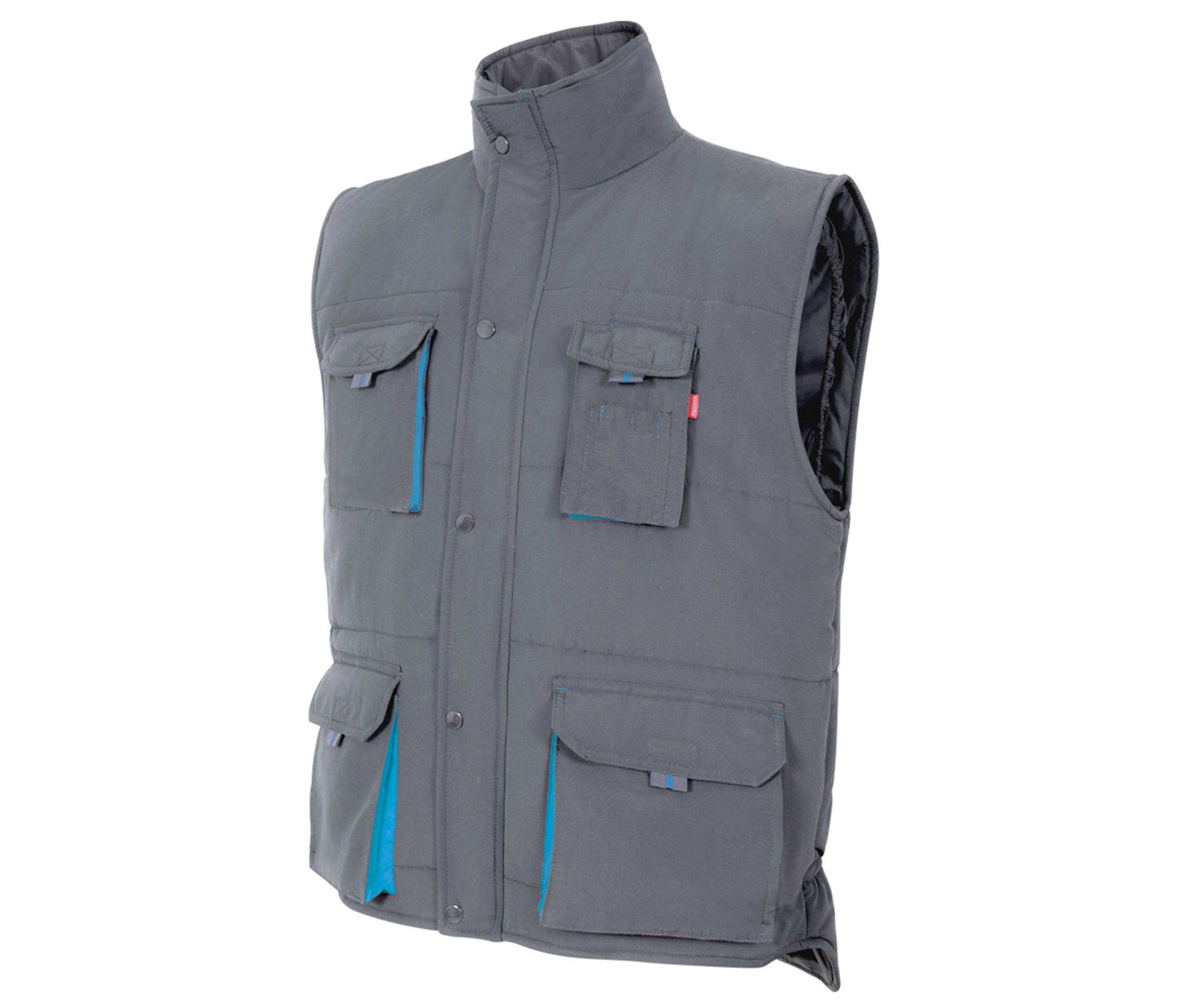 TWO-TONE MULTI-POCKET PADDED VEST