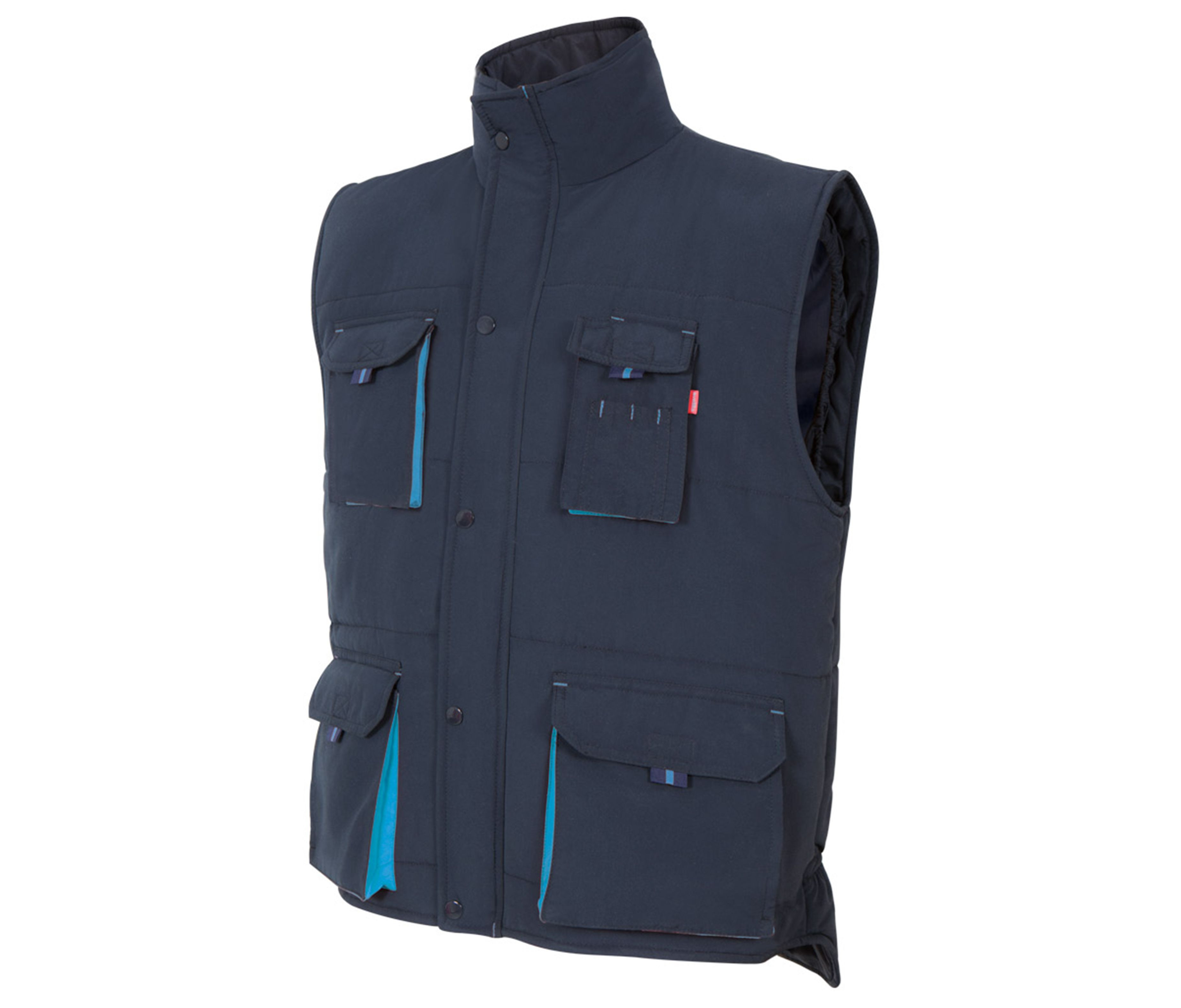 TWO-TONE MULTI-POCKET PADDED VEST