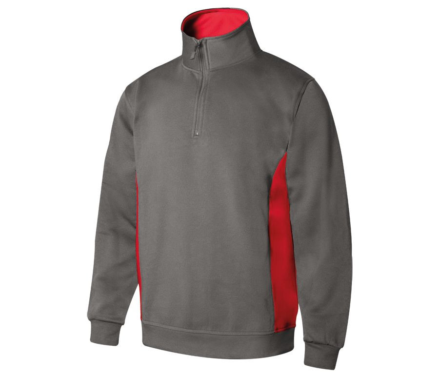 TWO-TONE HALF-ZIP SWEATSHIRT