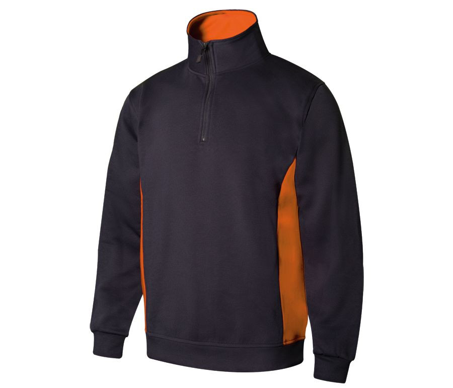 TWO-TONE HALF-ZIP SWEATSHIRT