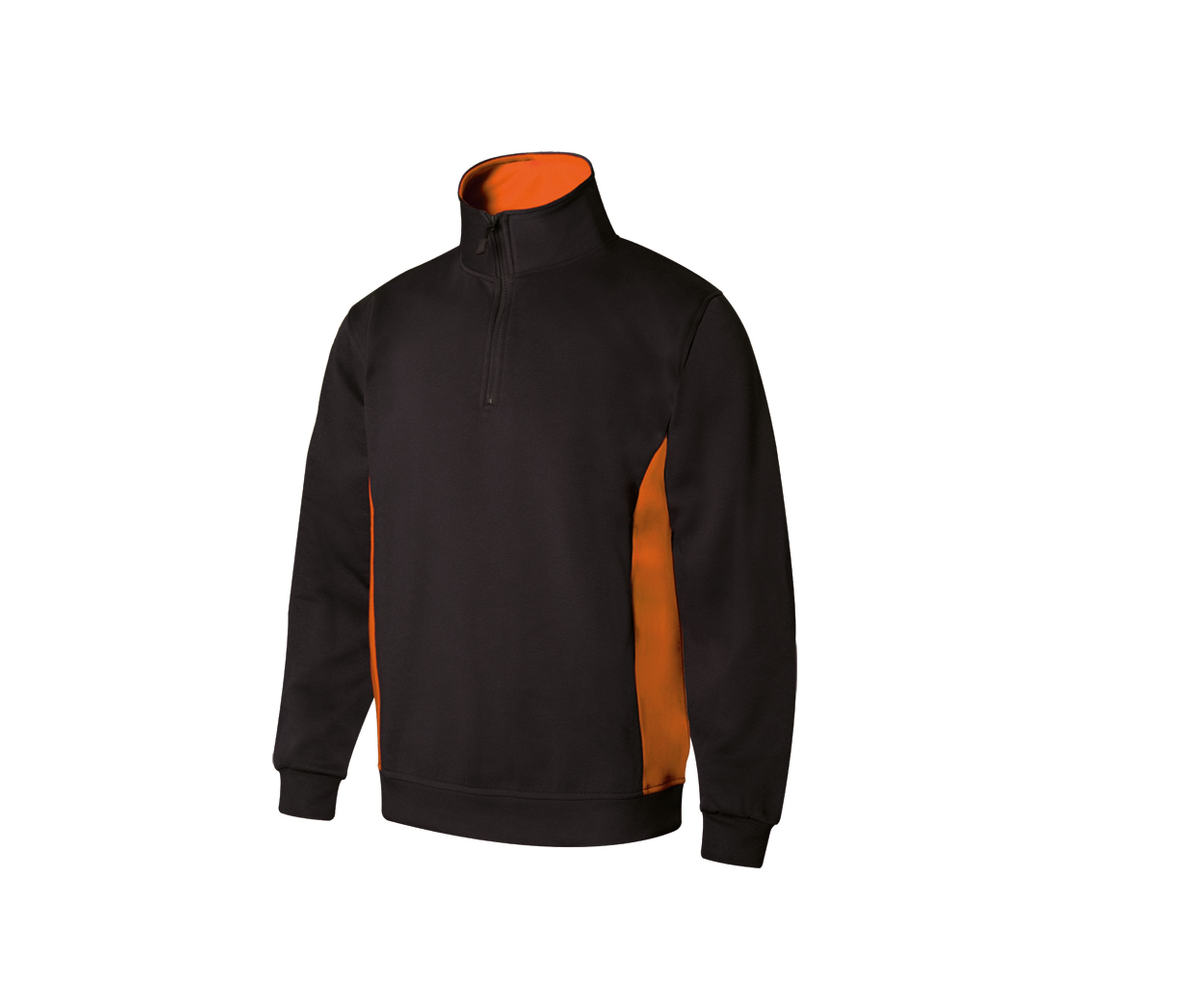 TWO-TONE HALF-ZIP SWEATSHIRT