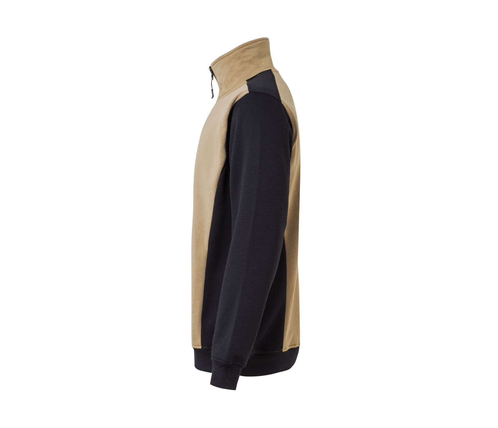 TWO-TONE HALF ZIP SWEATSHIRT