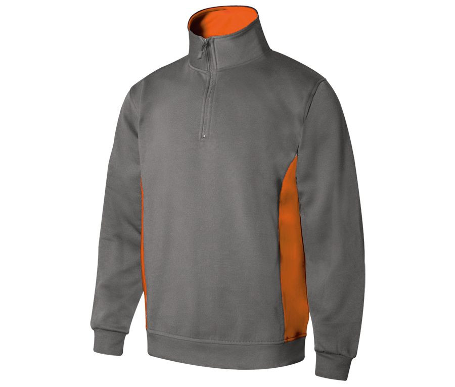 TWO-TONE HALF-ZIP SWEATSHIRT