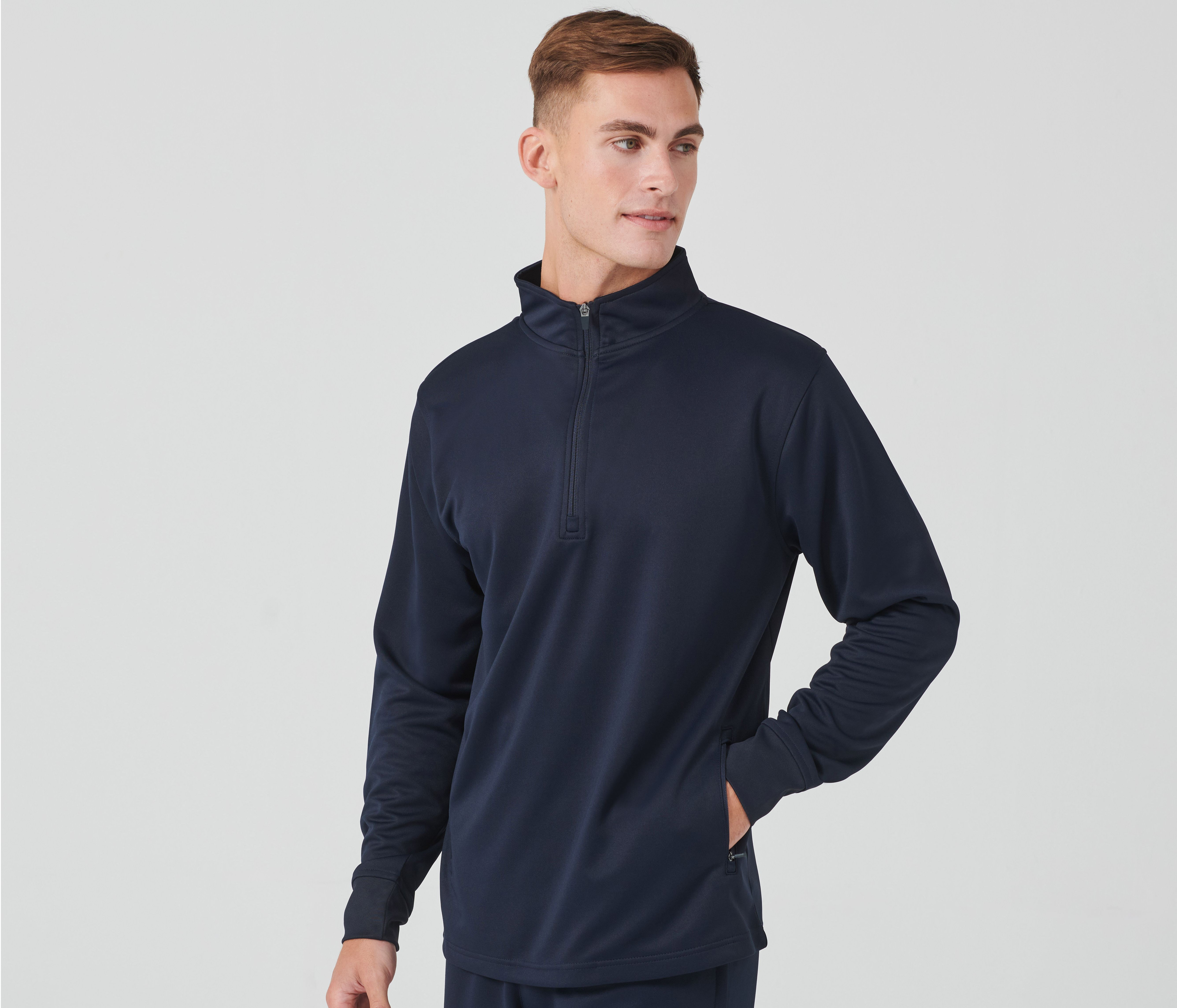 ADULTS' 1/4 ZIP TRACKSUIT TOP