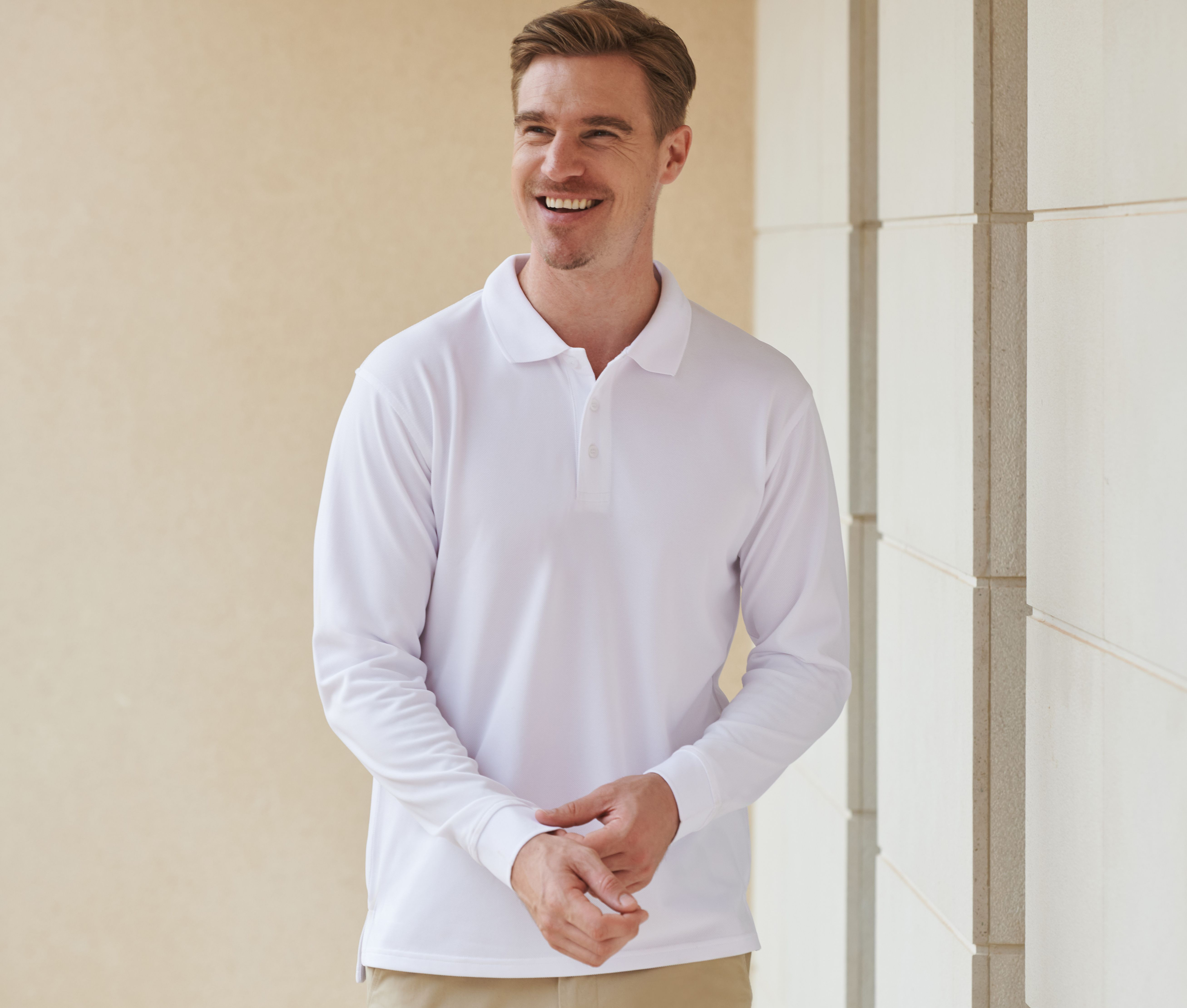 COOLPLUS® LONG SLEEVED POLO SHIRT