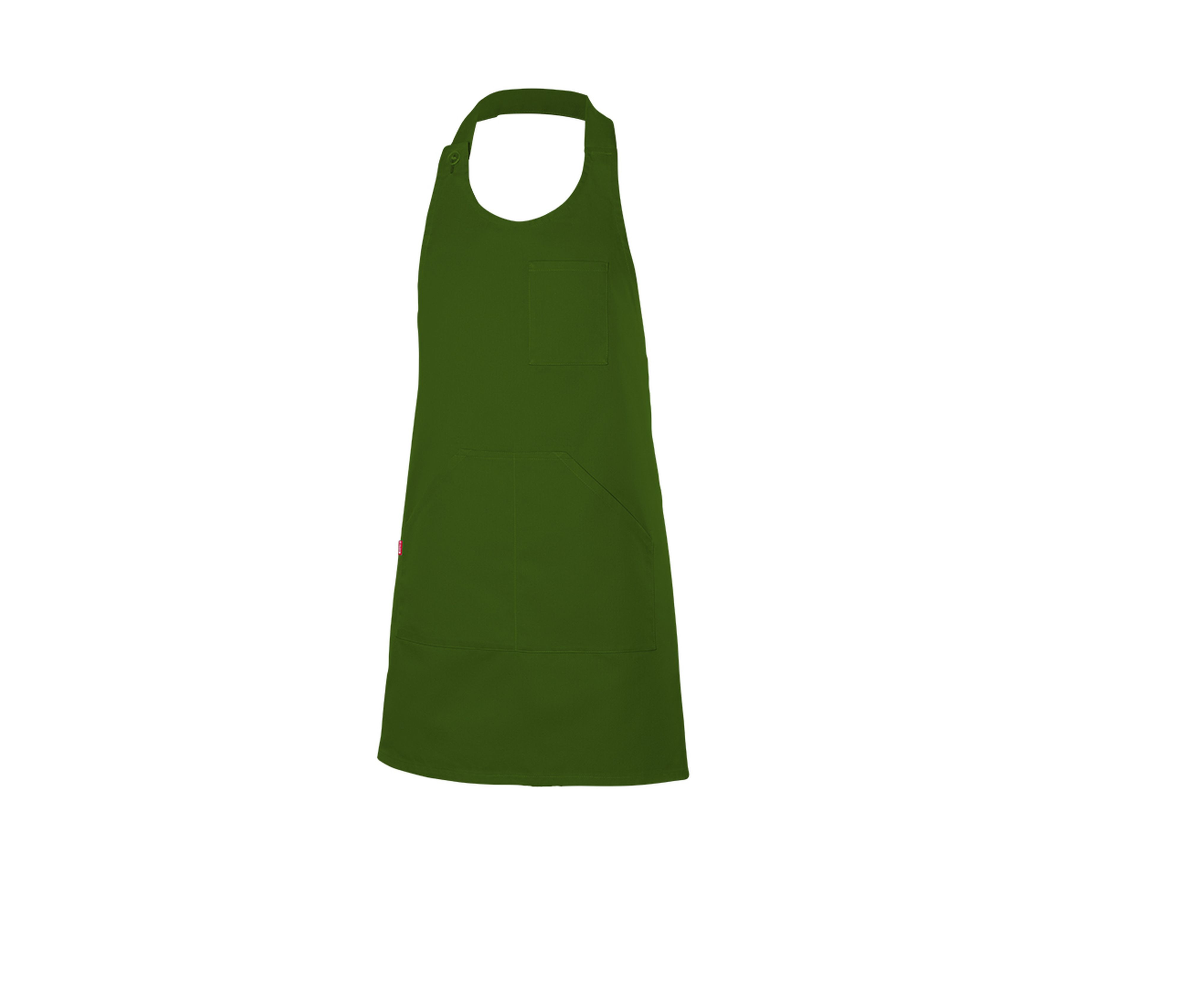 SHORT BUTTONED BIB APRON