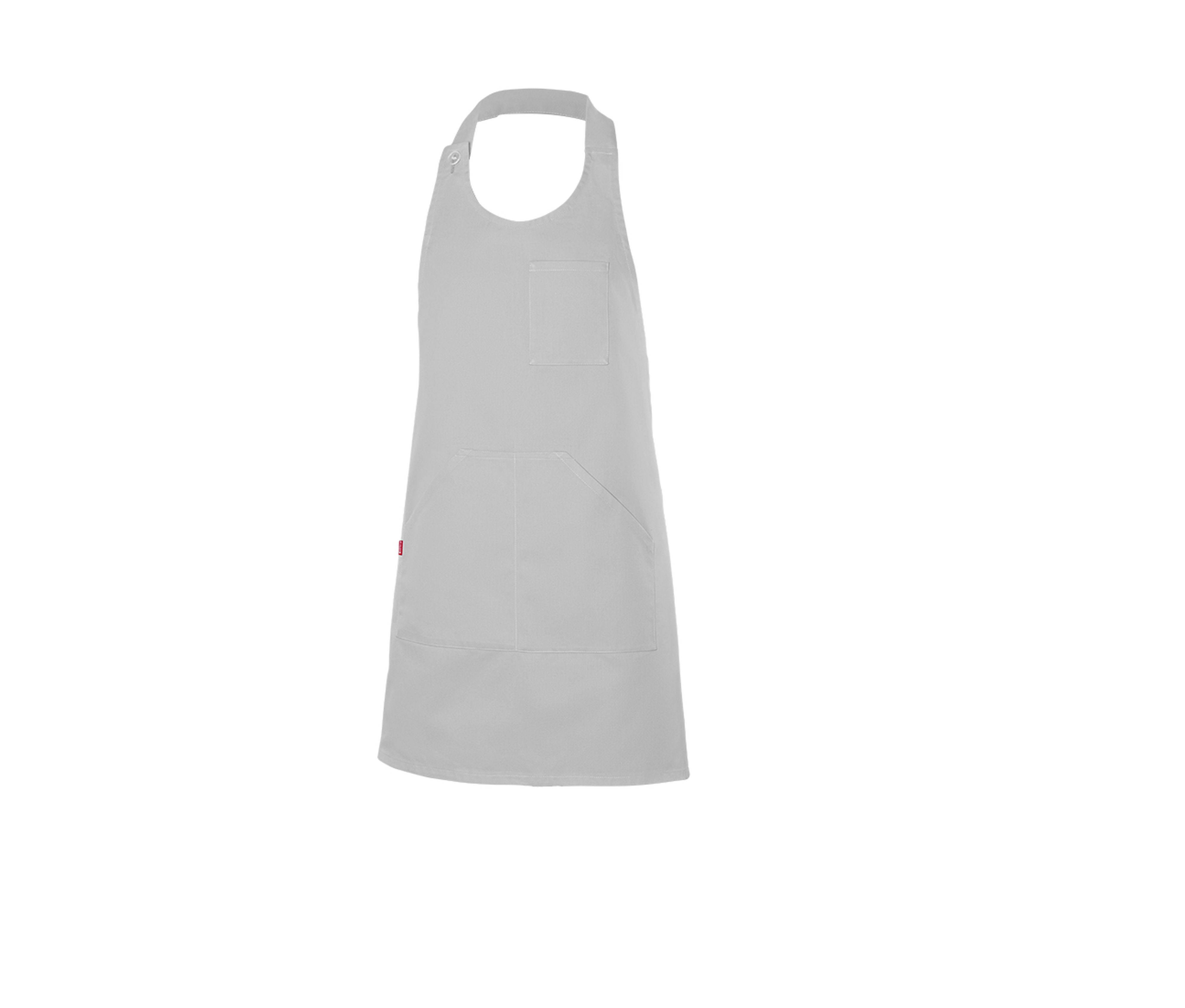 SHORT BUTTONED BIB APRON
