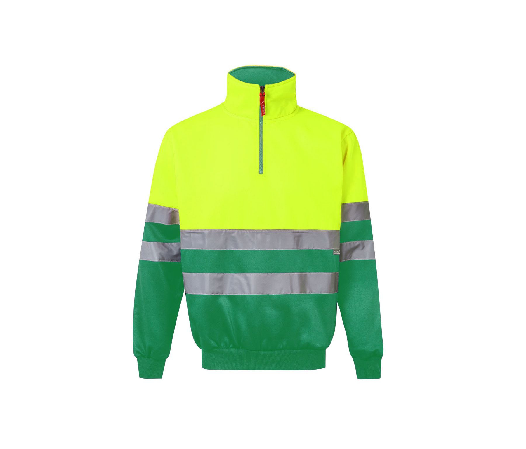 TWO-TONE HIGH VISIBILITY ZIP SWEATSHIRT