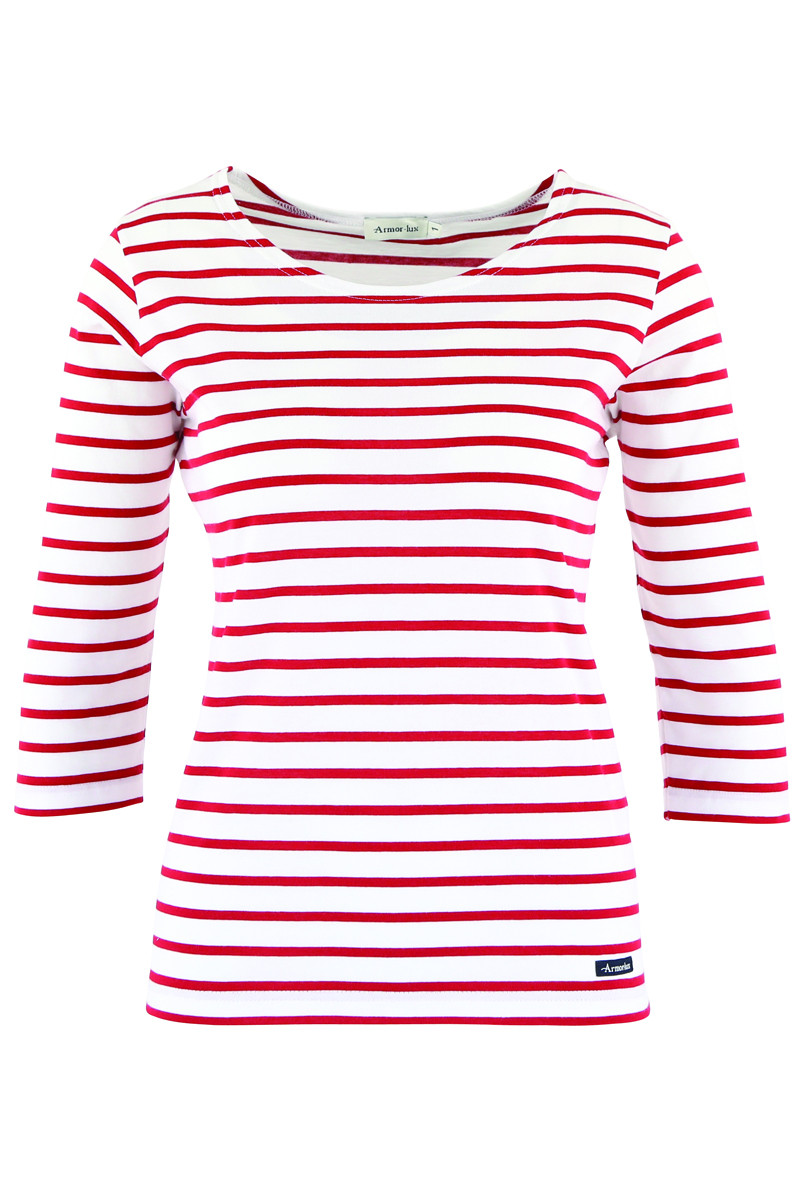 SHIRT IM MARINE-STIL 3/4 ARMELN "CAP COZ"