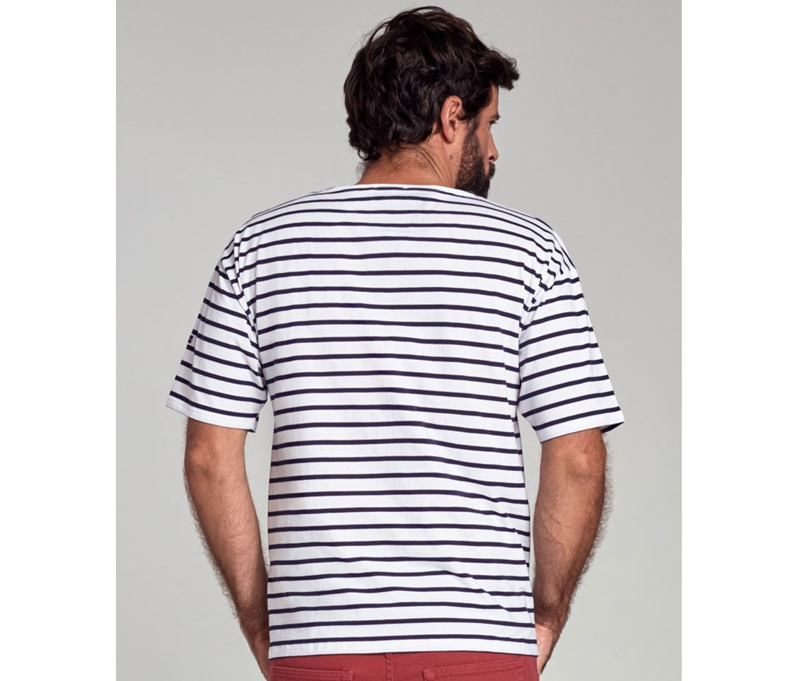 SHIRT MIT KURZEN ARMELN IM MARINE-STIL"THEVIEC"
