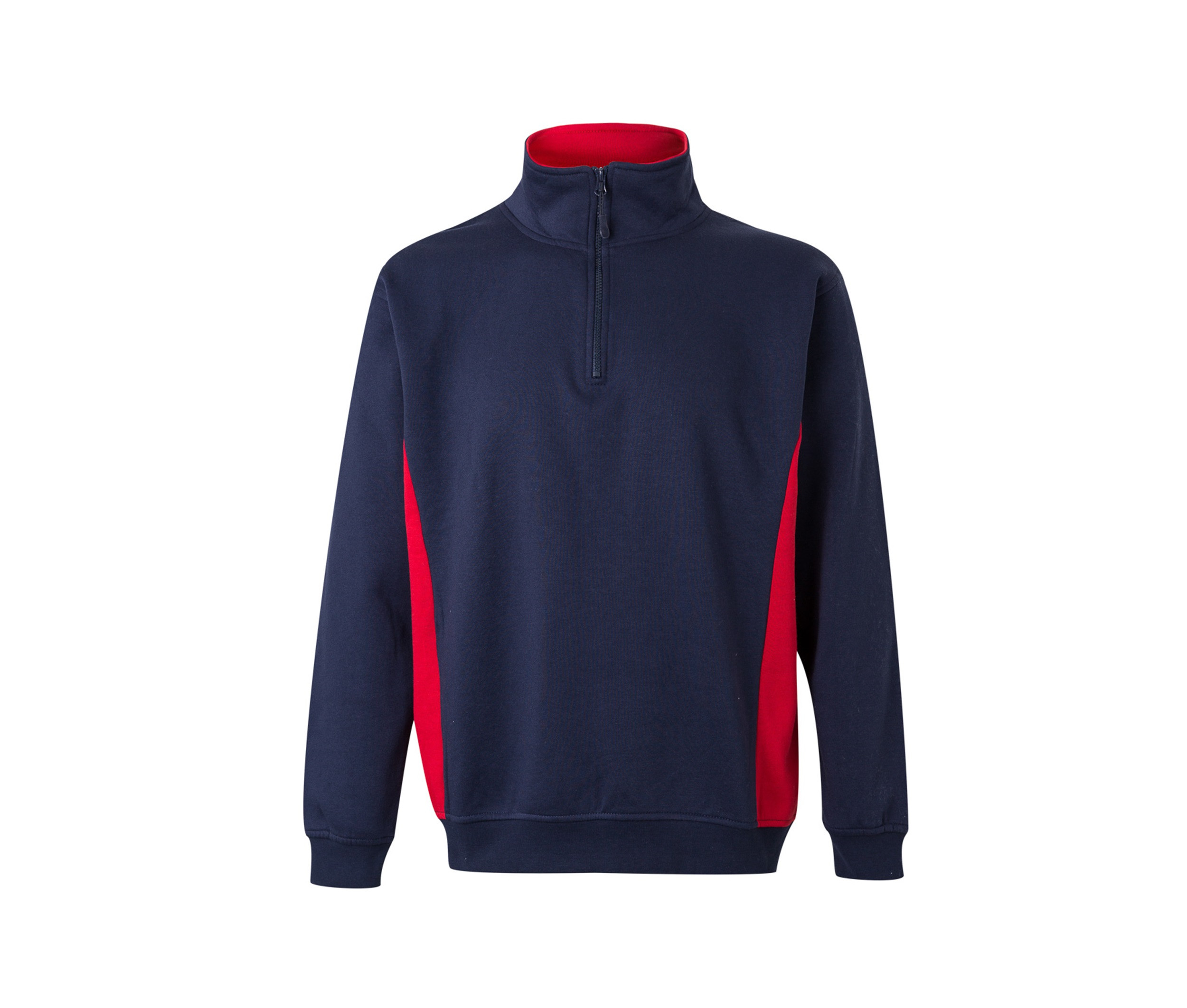 TWO-TONE HALF-ZIP SWEATSHIRT