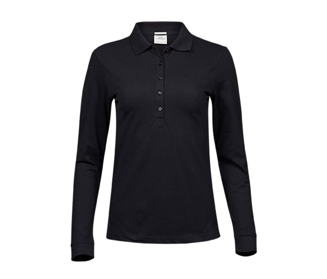 LADIES LUXURY STRETCH LONG SLEEVE POLO