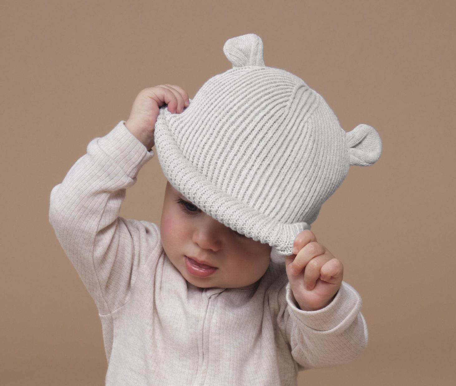 ORGANIC BABY BEAR BEANIE