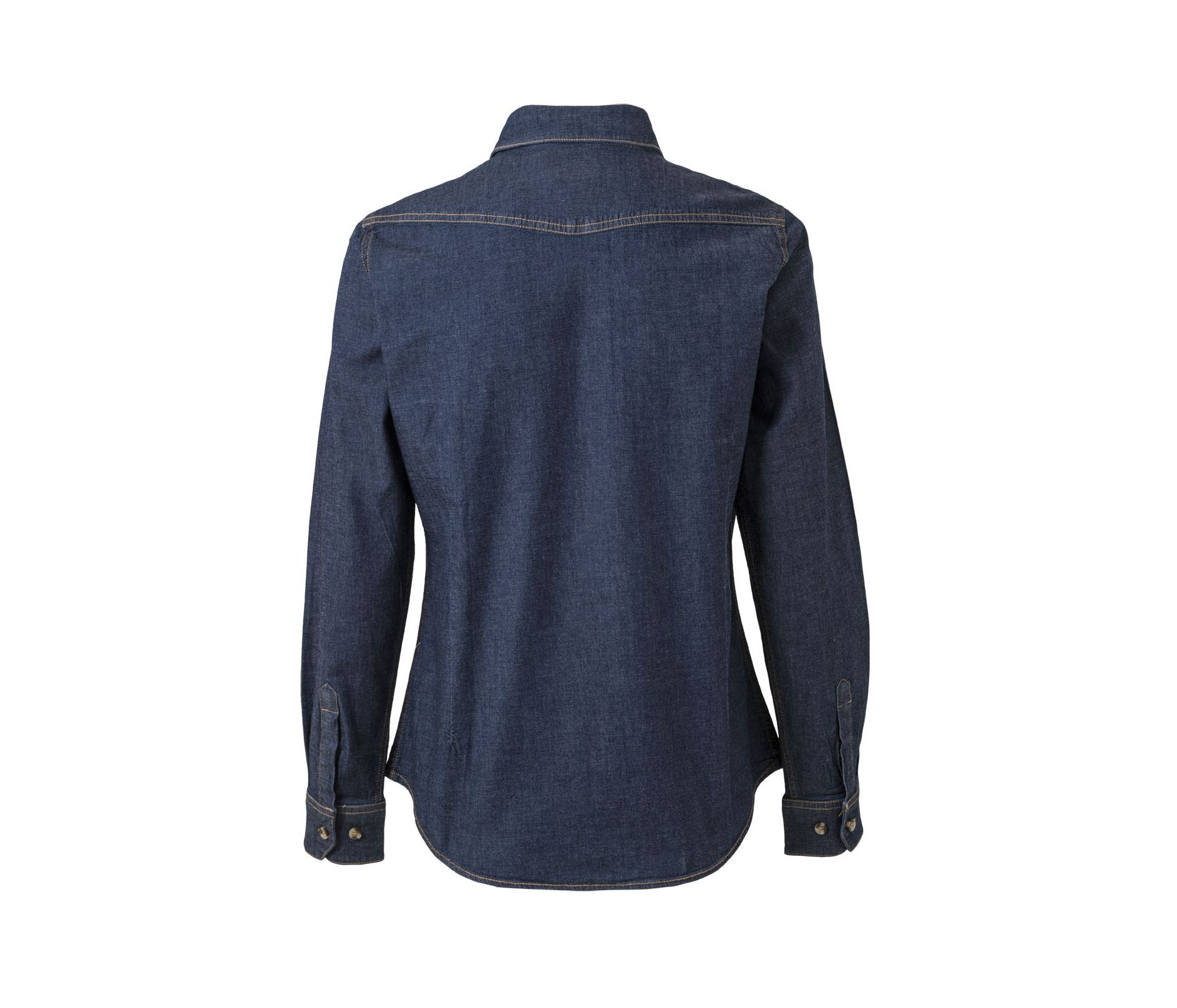 WOMEN'S LONG-SLEEVE STRETCH DENIM SHIRT