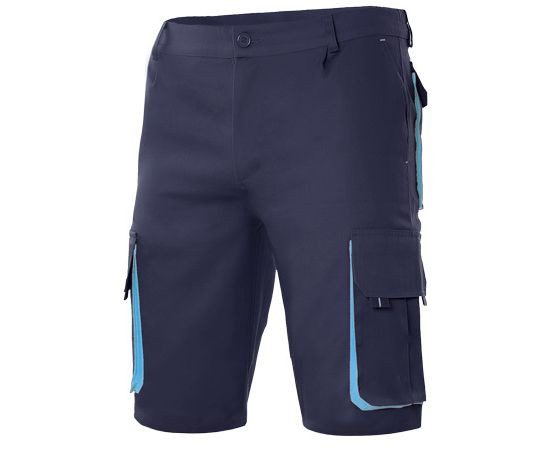 TWO-TONE MULTI-POCKET BERMUDA SHORTS