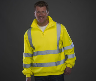 HI-VIS 1/4 ZIP SWEATSHIRT