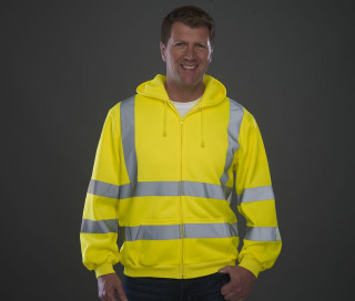 HI-VIS ZIP HOODIE